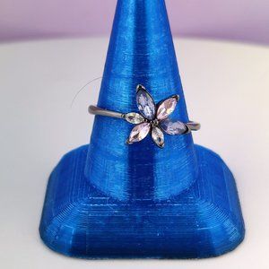 Purple Floral Ring Size 9 - Fragrant Jewels
